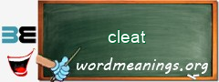 WordMeaning blackboard for cleat